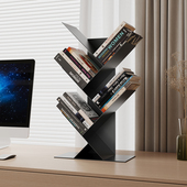 铁艺多层桌上树形书架儿童简易置物架学生用桌面立式 书架子