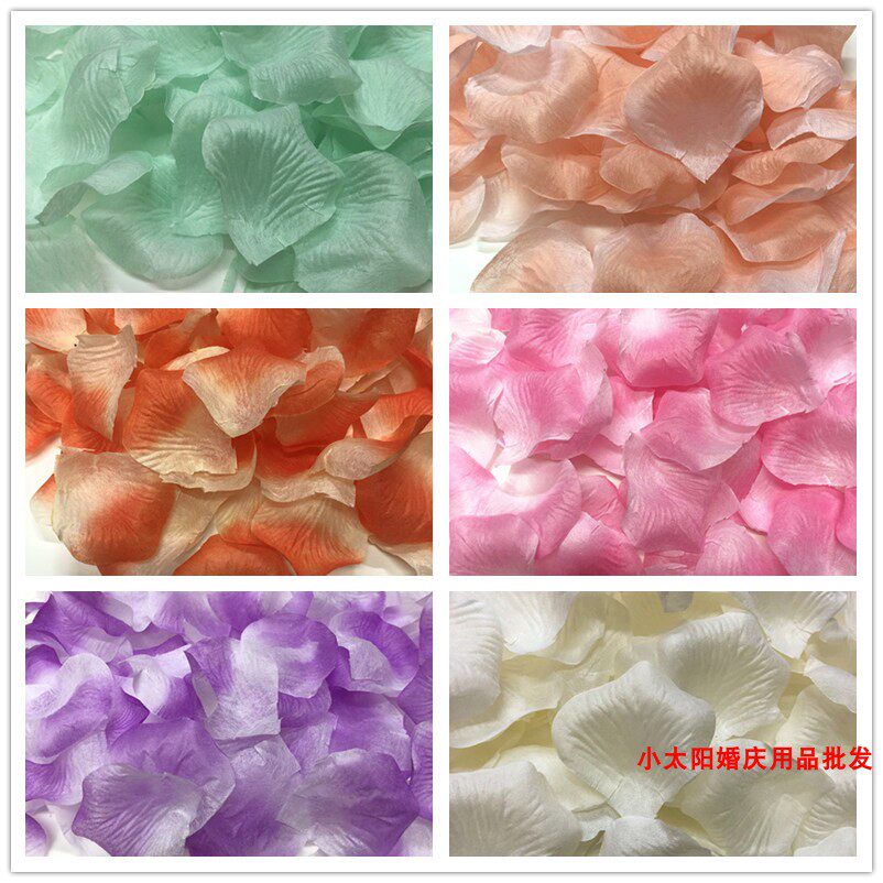 结婚用品仿真港版创意新品玫瑰花瓣婚房布置装饰床撒花婚礼手抛花