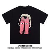 卡通印花纯棉宽松短袖 WE11DONE CDG小众潮牌Justinbieber同款 t恤