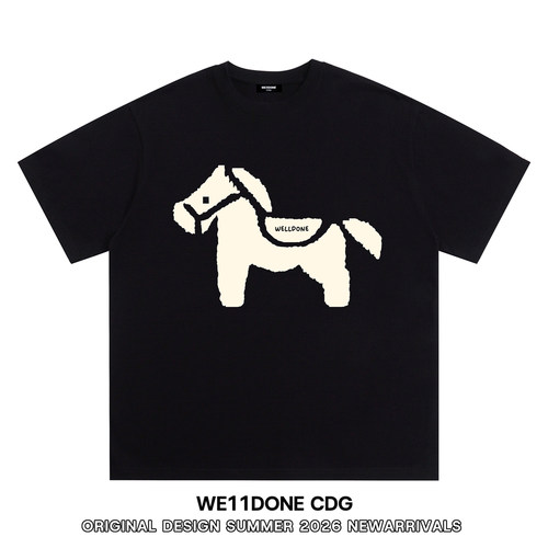 WE11DONECDG小马印花短袖t恤