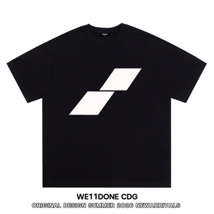 T恤男女 高街WELLDONE重磅宽松纯棉短袖 WE11DONE CDG小众潮牌美式