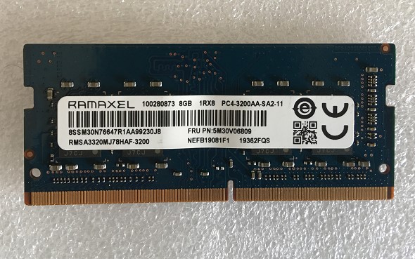 联想 Ramaxel 记忆科技 8G DDR4 3200 笔记本内存条 原装拆机