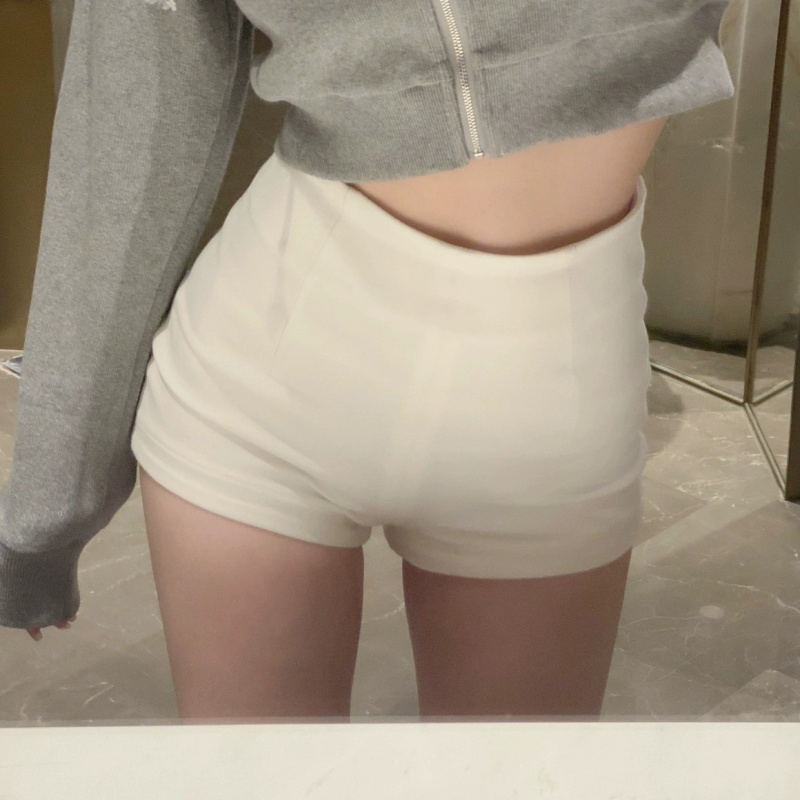 辣妹小个子高腰西装短裤女打底包臀秋冬热裤款秋季黑色显腿长外穿