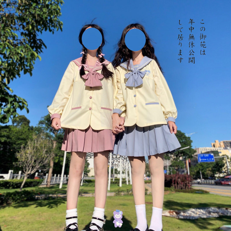 原创羊羊幼稚园双子JK制服闺蜜正