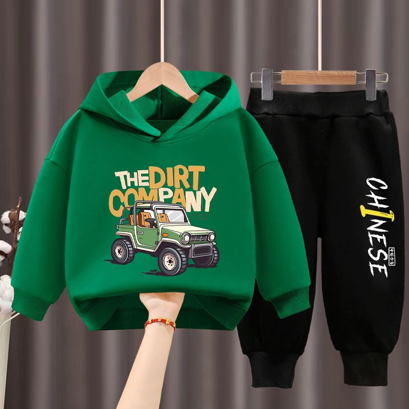 连帽长袖卫衣卫裤两件套衣服