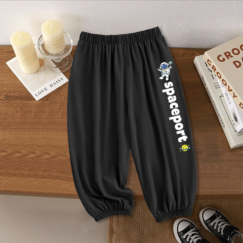 儿童新款防蚊裤春夏秋季裤子2025年新款男女童宽松束脚运动长裤