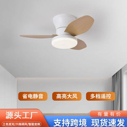 2024新款吊扇风扇灯吸顶家用客厅餐厅卧室简约静音电扇一体吊灯