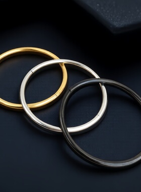 女款素圈光面钛钢手镯轻奢冷淡风