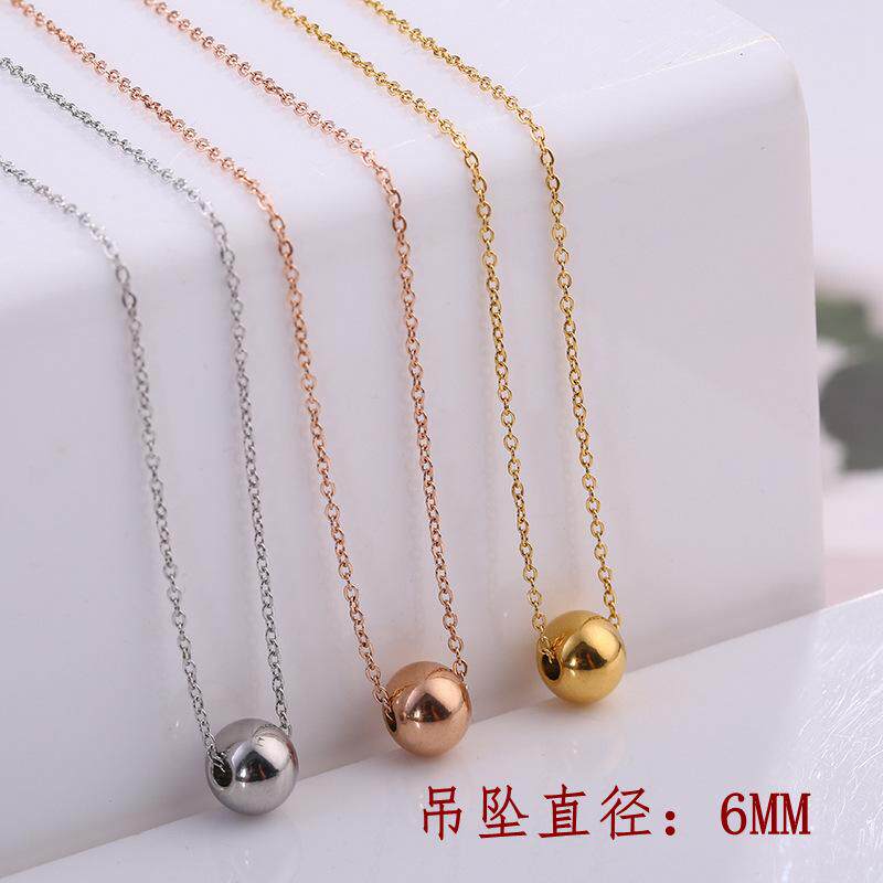 韩版小众设计小金豆转运圆珠项链