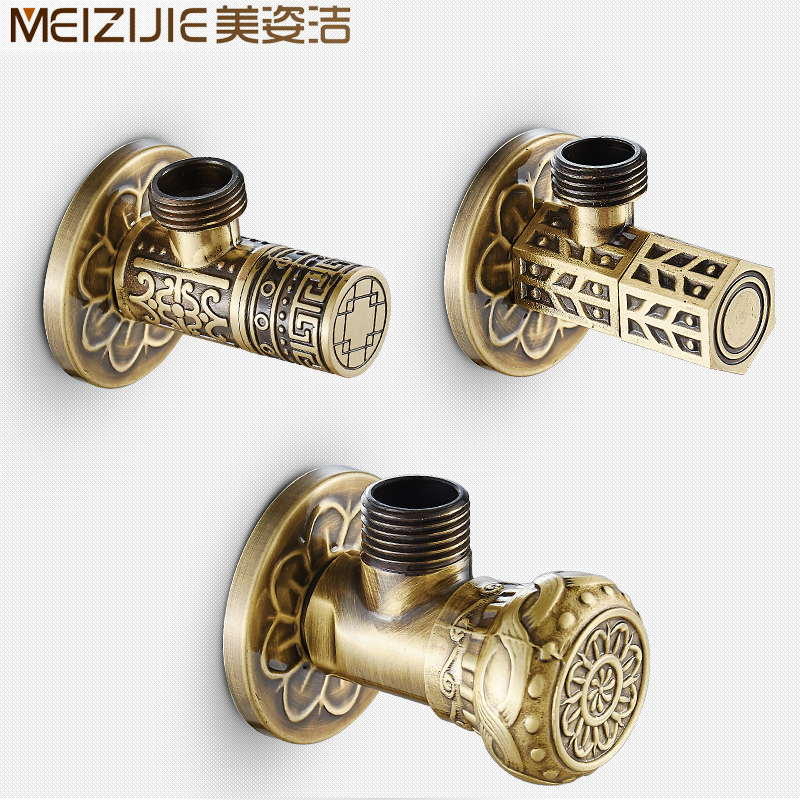 全铜仿古角阀开关欧式三角阀加厚