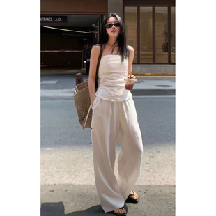 2026真丝桑蚕丝绢丝绢纺女夏装长裤子阔腿裤甩裤价26051