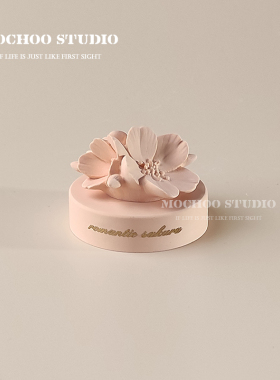 浪漫三朵樱花汽车内香水车载香薰摆件定制高档装饰品礼物扩香石膏