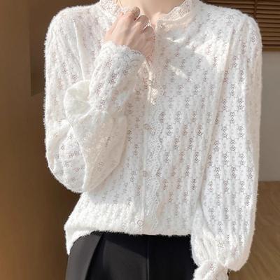 法式高级感磨毛衬衫女设计感小众