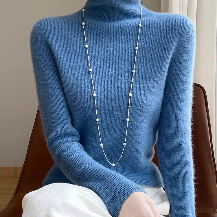 一线成衣羊绒衫女高领毛衣2025冬季新款加厚针织衫韩修身长袖针织