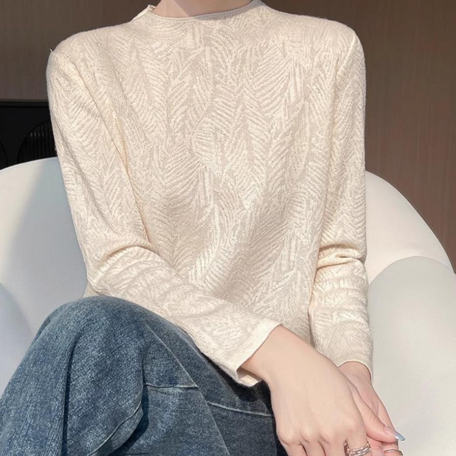 精仿羊毛半高领打底衫显瘦上衣