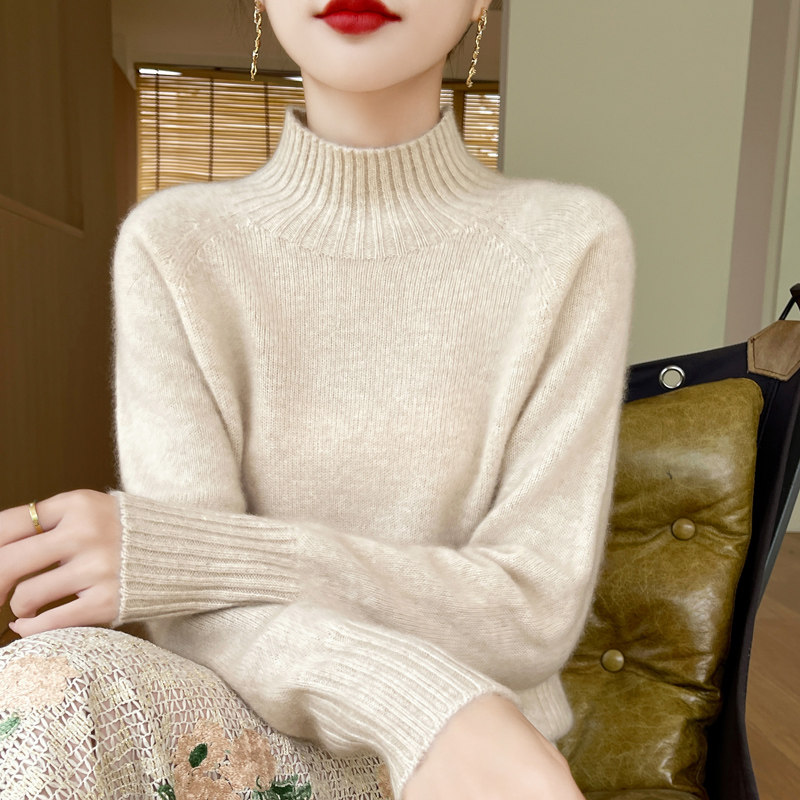 2025秋冬新款简约时尚半高领加厚打底衫女显瘦百搭保暖针织衫毛衣,女装/女士精品,毛针织衫,淘宝优惠券,粉丝福利购,淘宝优惠卷