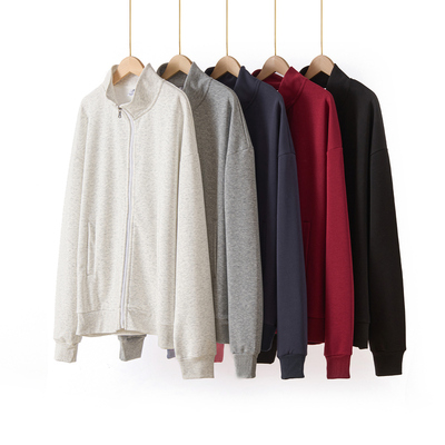 420g重磅短款立领卫衣开衫男女生春秋季2025新款上衣外套休闲宽松