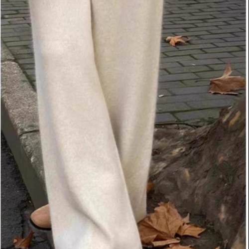 春季加厚垂感羊毛直筒裤小个子