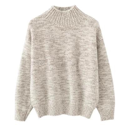 半高领宽松套头毛衣女冬季长袖