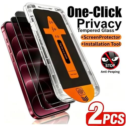2 Pcs Privacy Tempered Glass Screen Protectors Suitable for