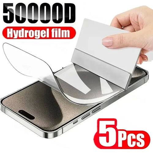 5Pcs Full Cover Hydrogel Film For iPhone 15 14 11 12 13 Pro 17 Air 16e Privacy Screen Protector