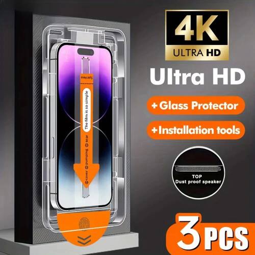 1-3PCS 8K Dust Free Easy Install Screen Protector For Xiaomi
