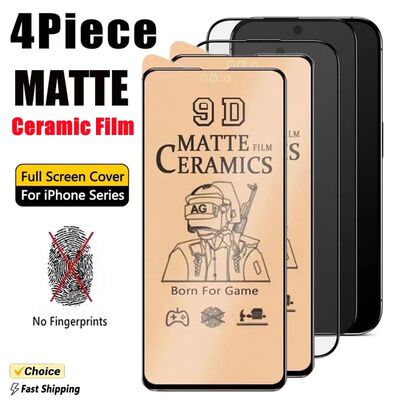 4PCS Soft Matte Ceramic Film for iPhone 17 16 15 14 13 12 11 17Air 16e Privacy Screen Protector Film