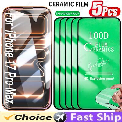 5PCS HD Ceramic Film For iPhone 17 Pro Max Air Screen Protec
