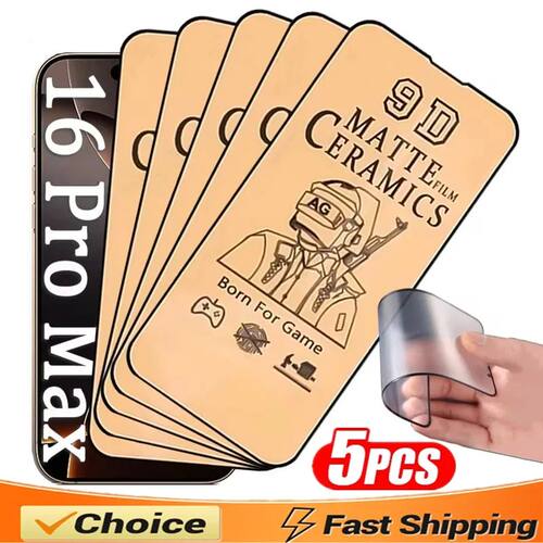 5Pcs Soft Matte Ceramic Film For iPhone 15 14 13 12 11 16 Pr