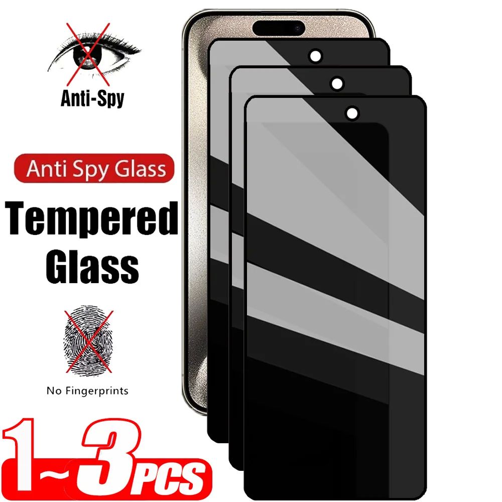 1~3 PCS Anti Spy Tempered Glass For iPhone 15 Pro Max Privac