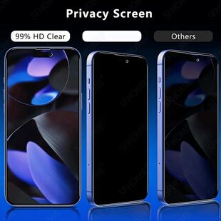 4Pcs Anti-Spy Screen Protector For iPhone 11 12 13 14 15 16