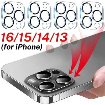 4Pcs Camera Lens Protector Glass For iPhone 16 13 12 11 14 1