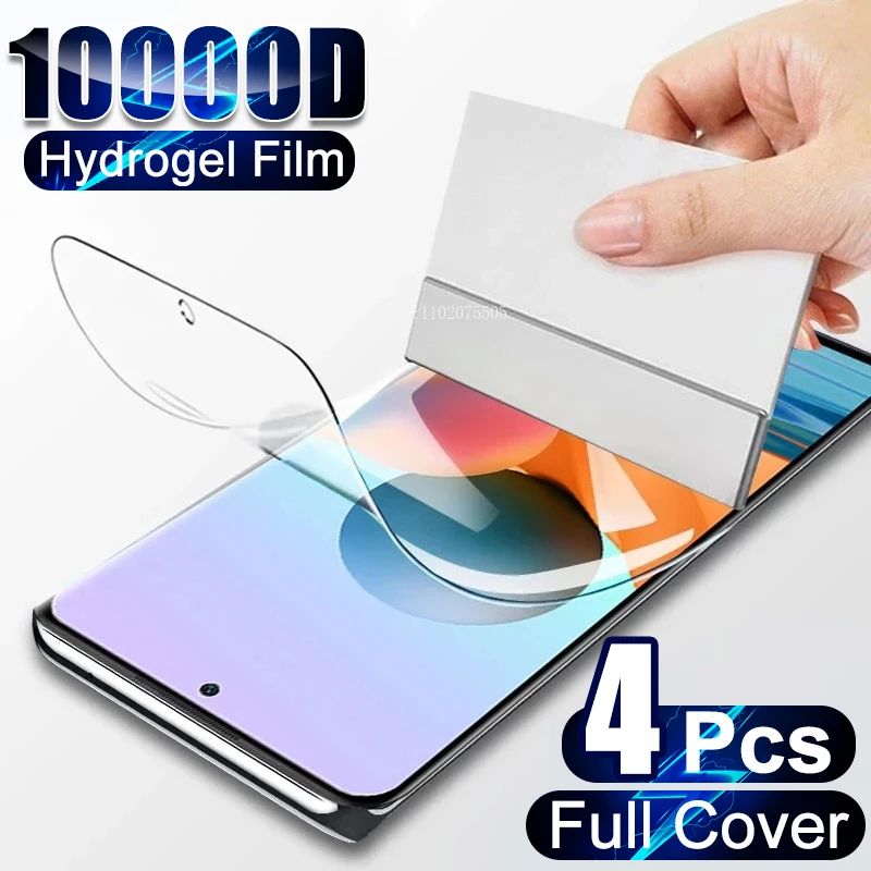 4Pcs Hydrogel Film For Redmi Note 10 11 Pro 10S 11S 10A 10C