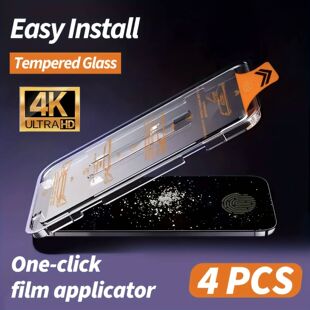 4PCS Dust Free Easy Install Screen Protector For iPhone 17 1
