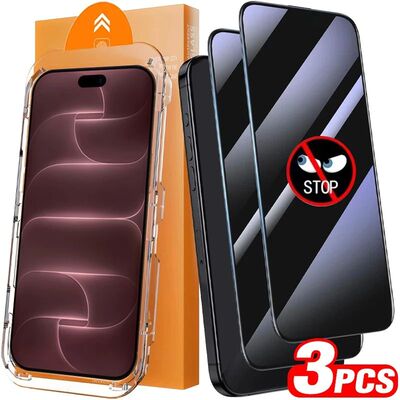 Easy Install Tempered Glass Privacy Screen Protectors for IP