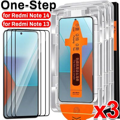 1-3Pack Dust Free Installation Full Cover Tempered Glass For