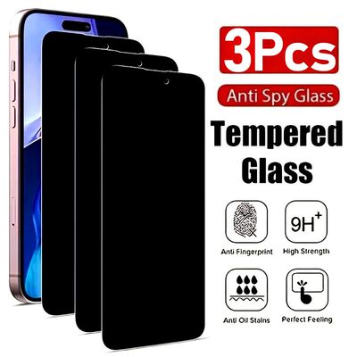 3Pcs Privacy Tempered Glass for iPhone 17E 17pro Max Air Ant