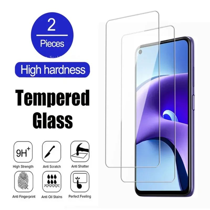2Pcs Tempered Glass for Xiaomi Redmi Note 13 12 11 10 9 8 Pr