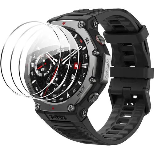 3pcs Tempered Glass Films Guard for Huami Amazfit T-rex 3 Sm