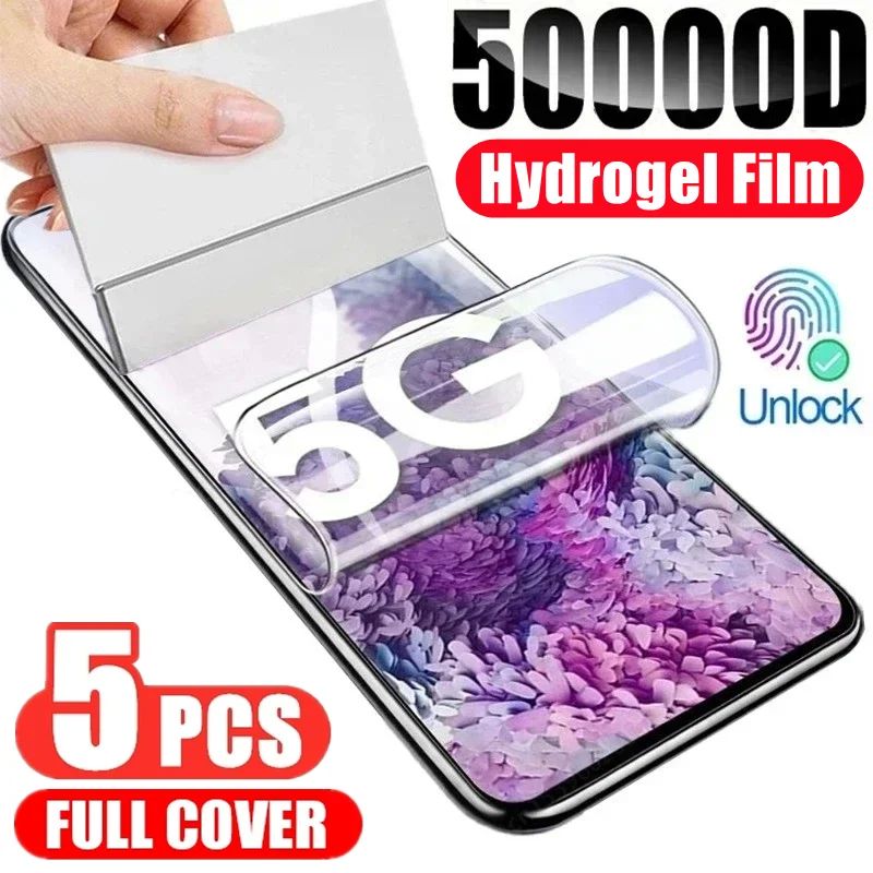 5Pcs Hydrogel Film For Samsung S21 S23 S22 S24 Ultra S20 FE