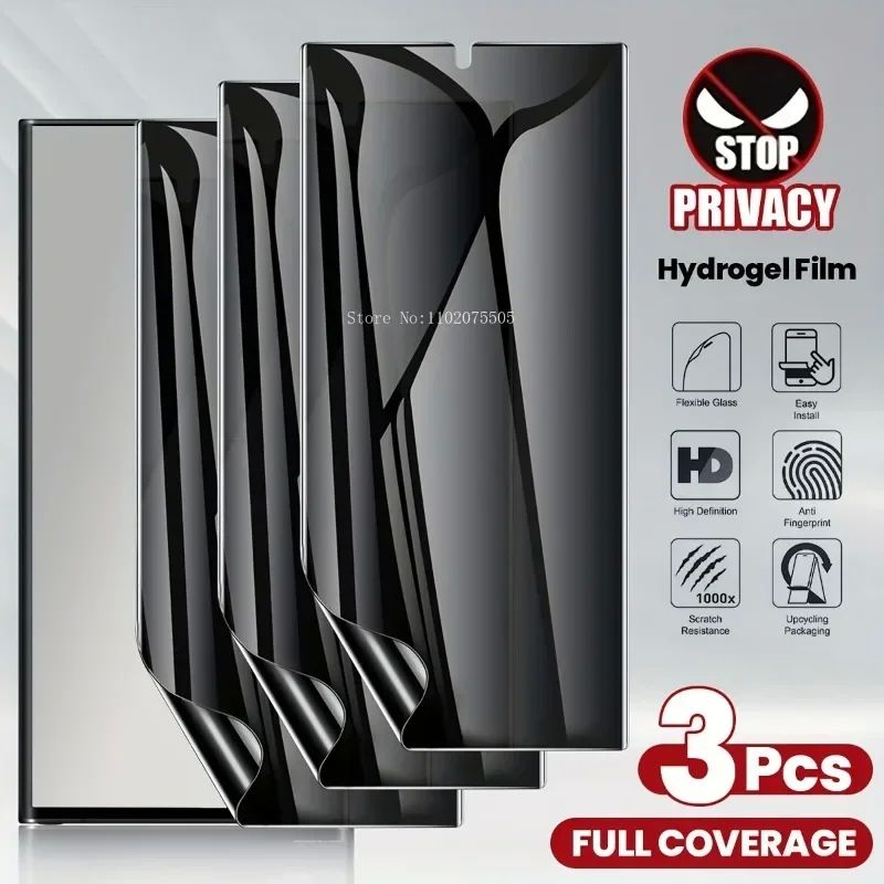 3Pcs Privacy Soft Hydrogel Film For Samsung Galaxy S24 Ultra