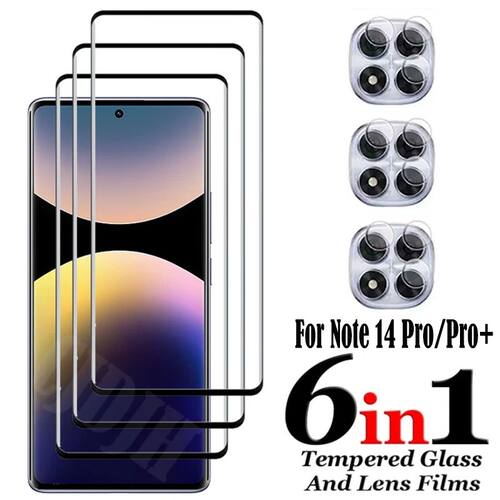 Full Cover Tempered Glass For Xiaomi Redmi Note 14Pro Screen Protector Tempered For Redm Camera Film