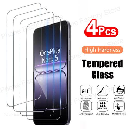 4PCS Tempered Glass For Oneplus Nord 5 CE 5 HD Clear Premium