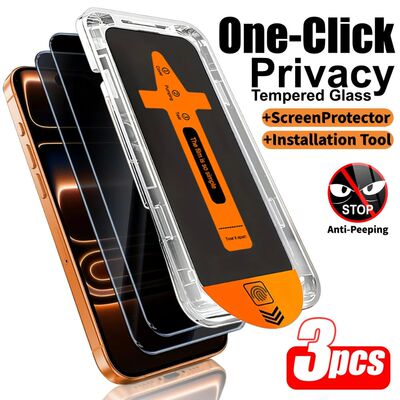 3Pcs Fully Covered Privacy Screen Protectors Suitable For iP