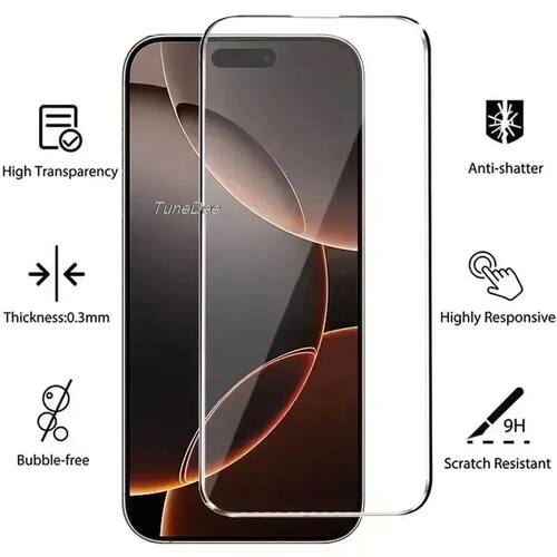 1-5Pcs Tempered Glass For iPhone 17 16 15 14 13 12 11 Pro Ma
