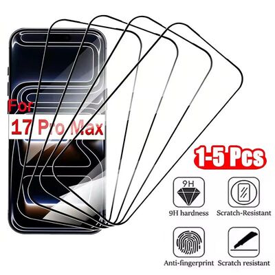 1-5Pcs Full Cover Screen Protector For iPhone 17 16e 15 13 1