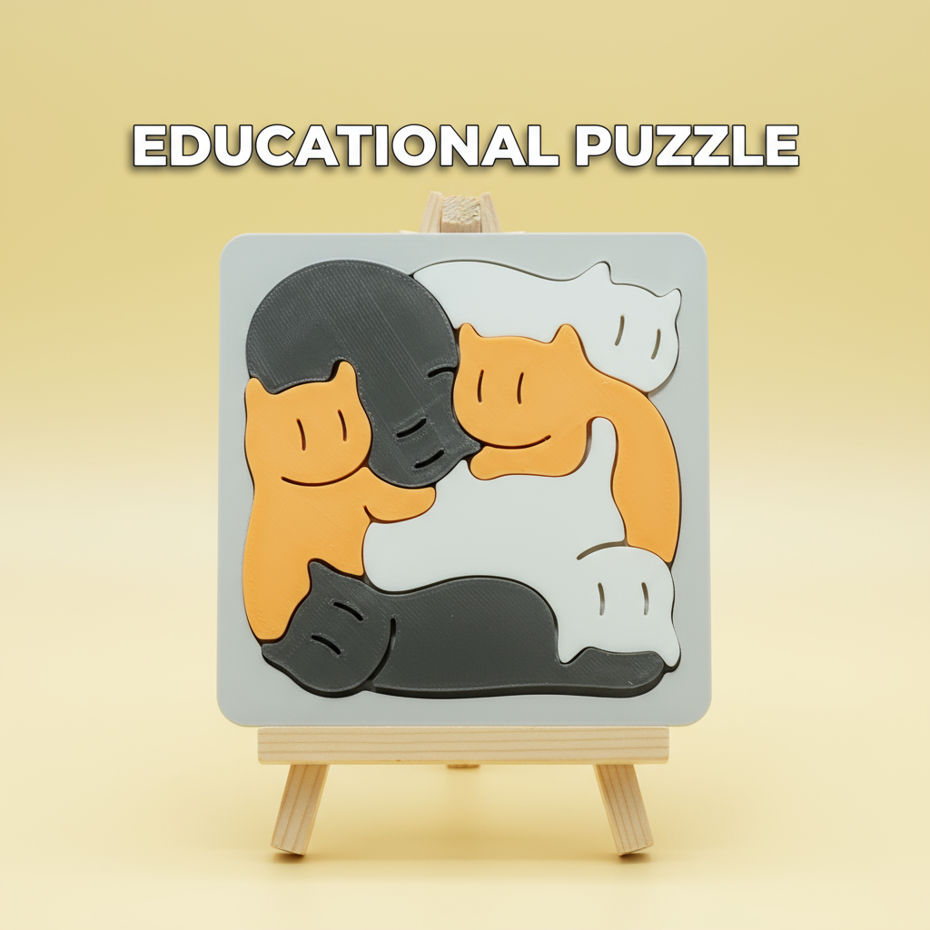 Puzzle拼图 迷你拥挤的喵拼图02 10级烧脑地狱高难度益智解谜玩具