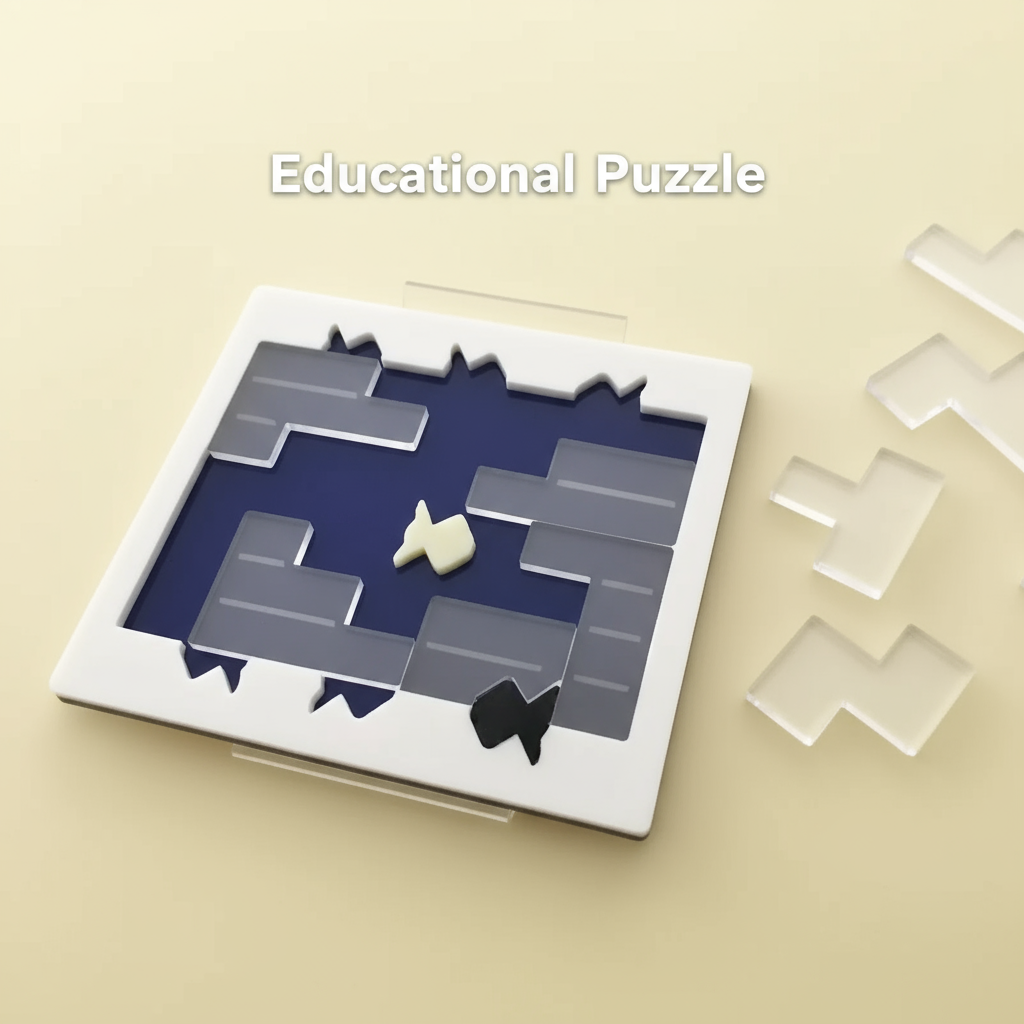 Puzzle拼图 迷你款鱼塘拼图10级烧脑地狱高难度益智解谜玩具