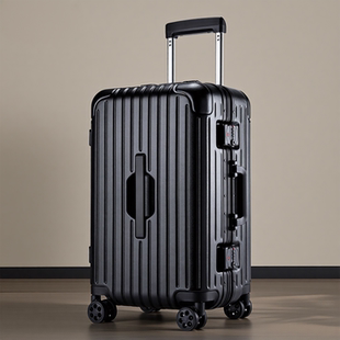 三七开拉杆行李箱37分大容量铝框超大结实耐用旅行杯架密码箱女24
