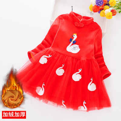 女童冬季女宝宝中小童洋气连衣裙